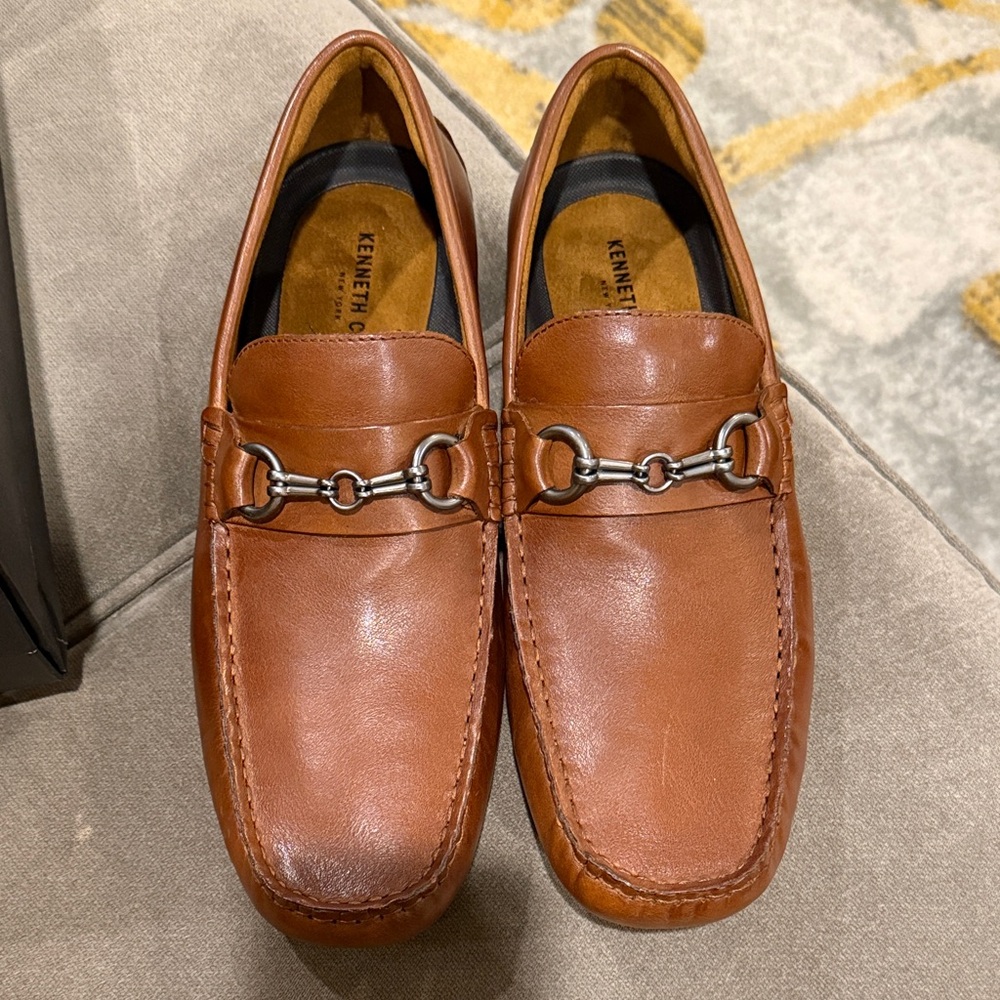 Kenneth Cole Men's Tan Leather Loafers